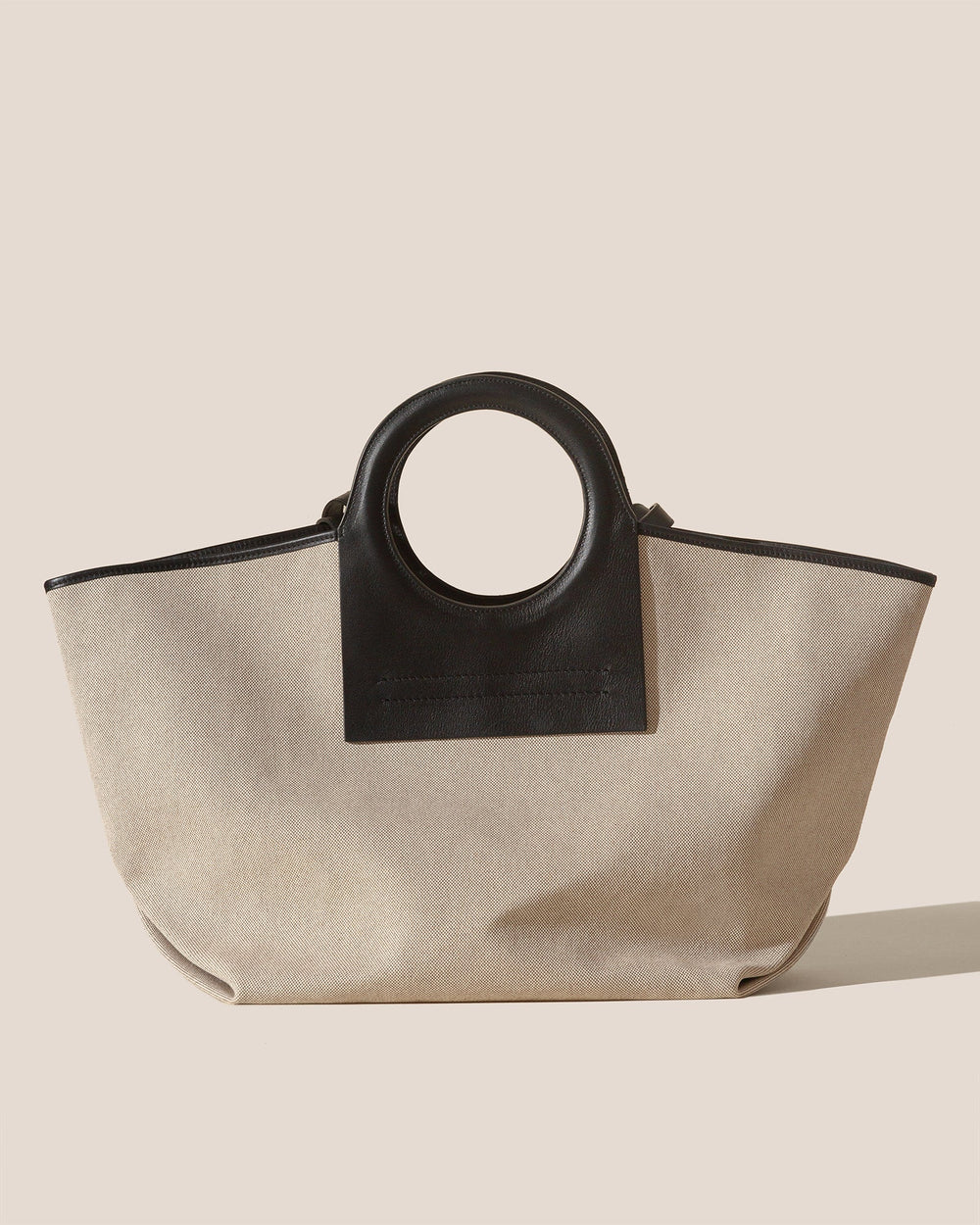CALA L - Leather-trimmed Canvas Tote Bag | Hereu sale