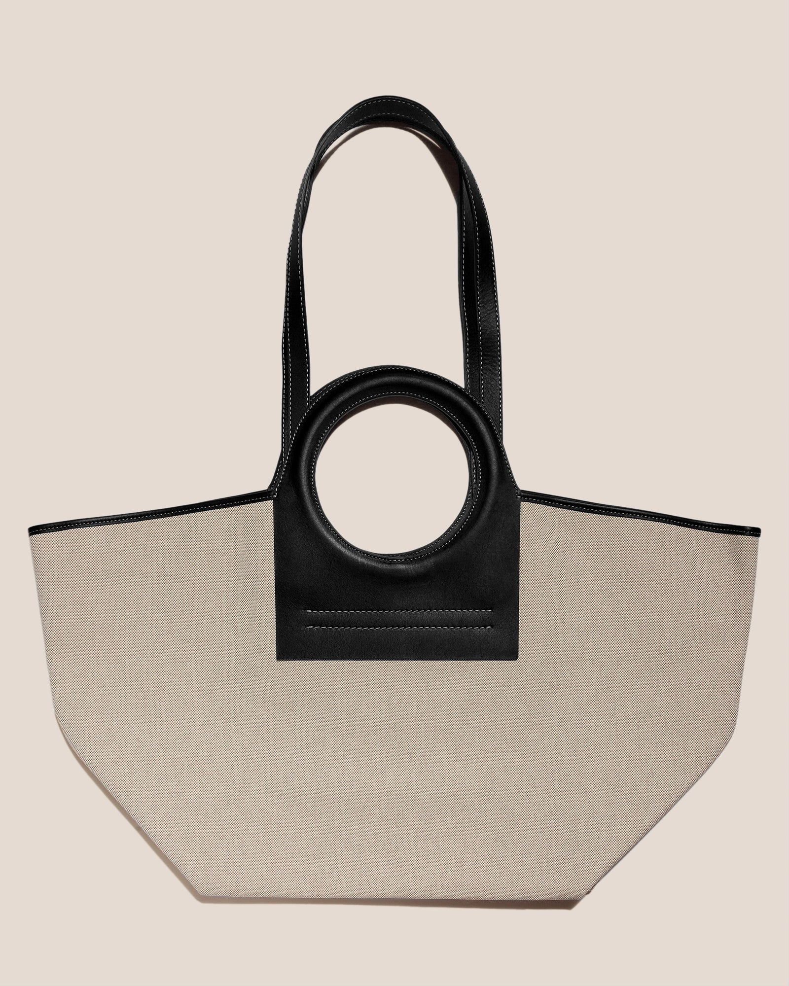 CALA L - Leather-trimmed Canvas Tote Bag | Hereu sale