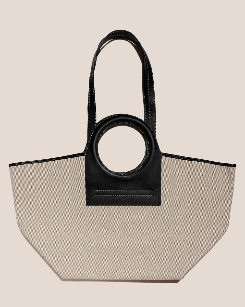 CALA L - Leather-trimmed Canvas Tote Bag | Hereu sale