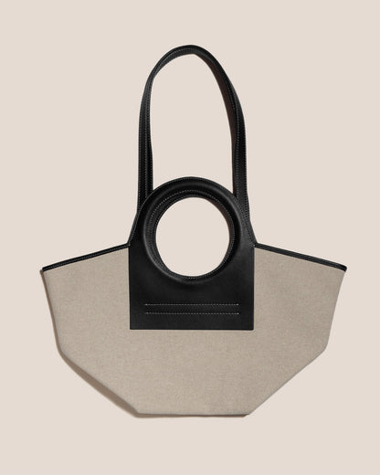 CALA S - Leather-trimmed Canvas Tote Bag | Hereu on sale