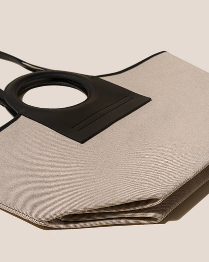 CALA S - Leather-trimmed Canvas Tote Bag | Hereu on sale
