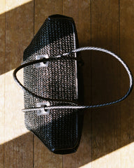 FORNA RAFFIA - Leather Framed Shoulder Bag | Hereu near me