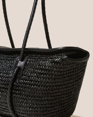 FORNA RAFFIA - Leather Framed Shoulder Bag | Hereu near me