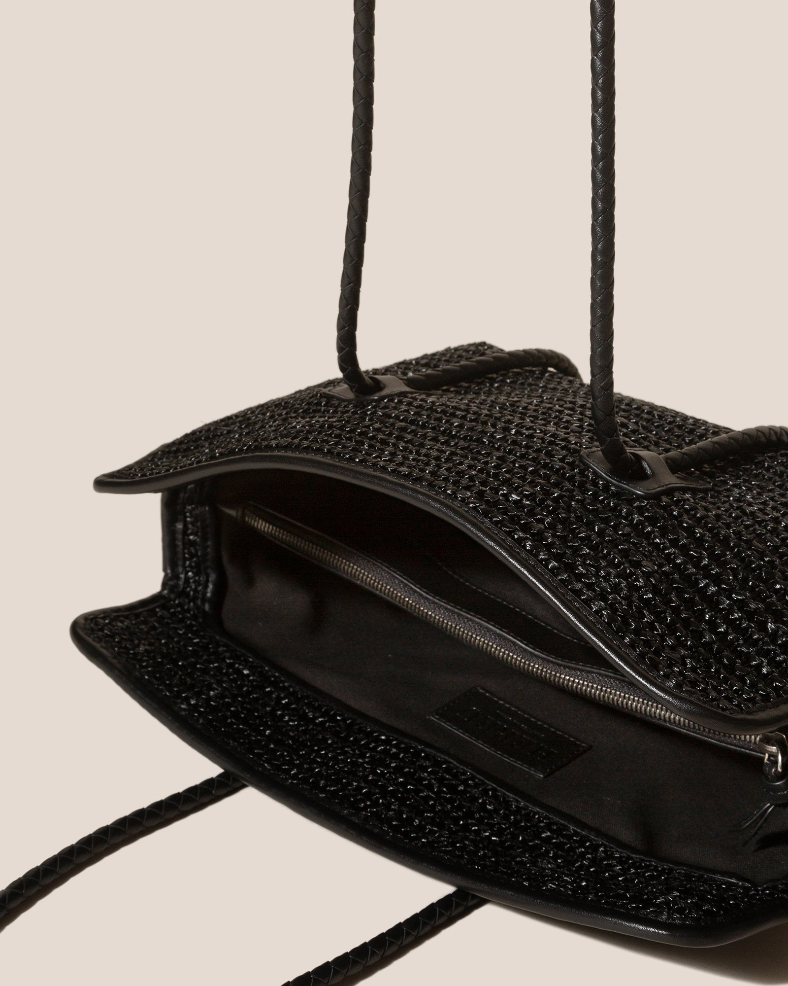 FORNA RAFFIA - Leather Framed Shoulder Bag | Hereu near me