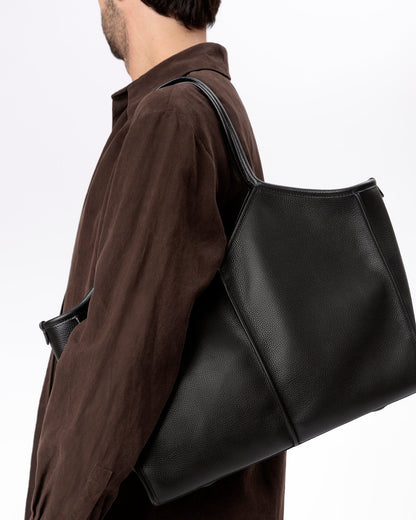 CALELLA SQUARED MEDIUM GRAINY - Leather-trimmed Tote Bag | Hereu for sale