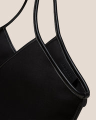 CALELLA - Leather-trimmed Organic Cotton Tote Bag | Hereu discount