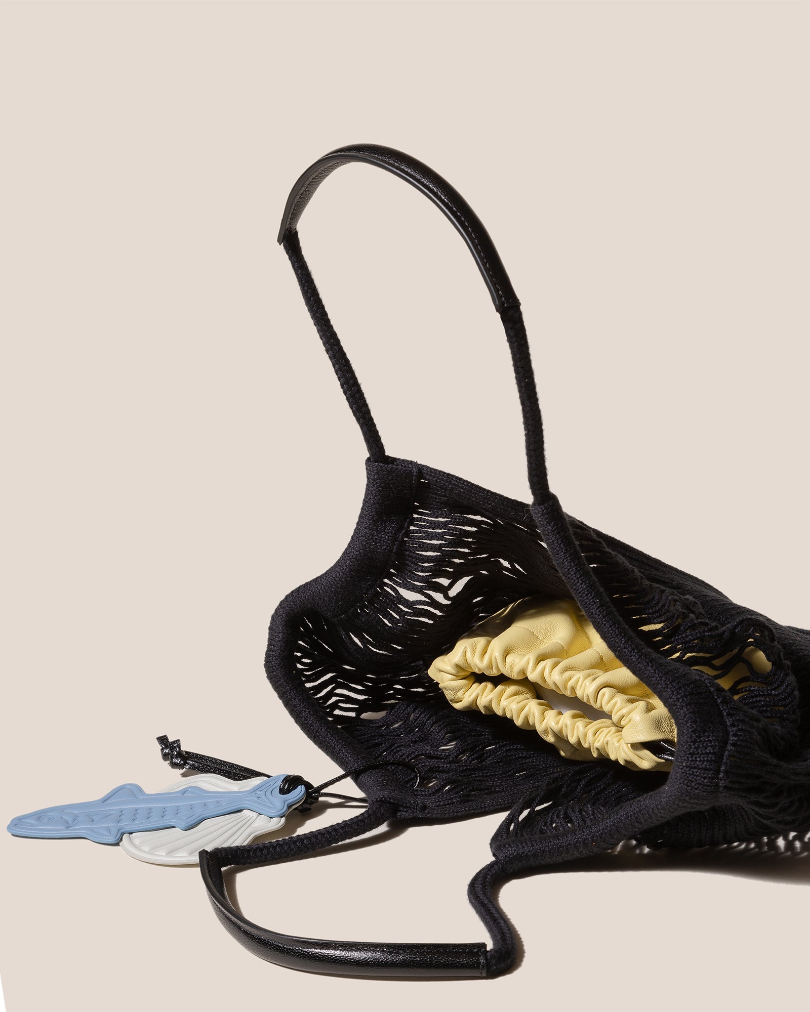 CALELLA FILT S CHARM - Knitted Cotton Net Bag | Hereu online