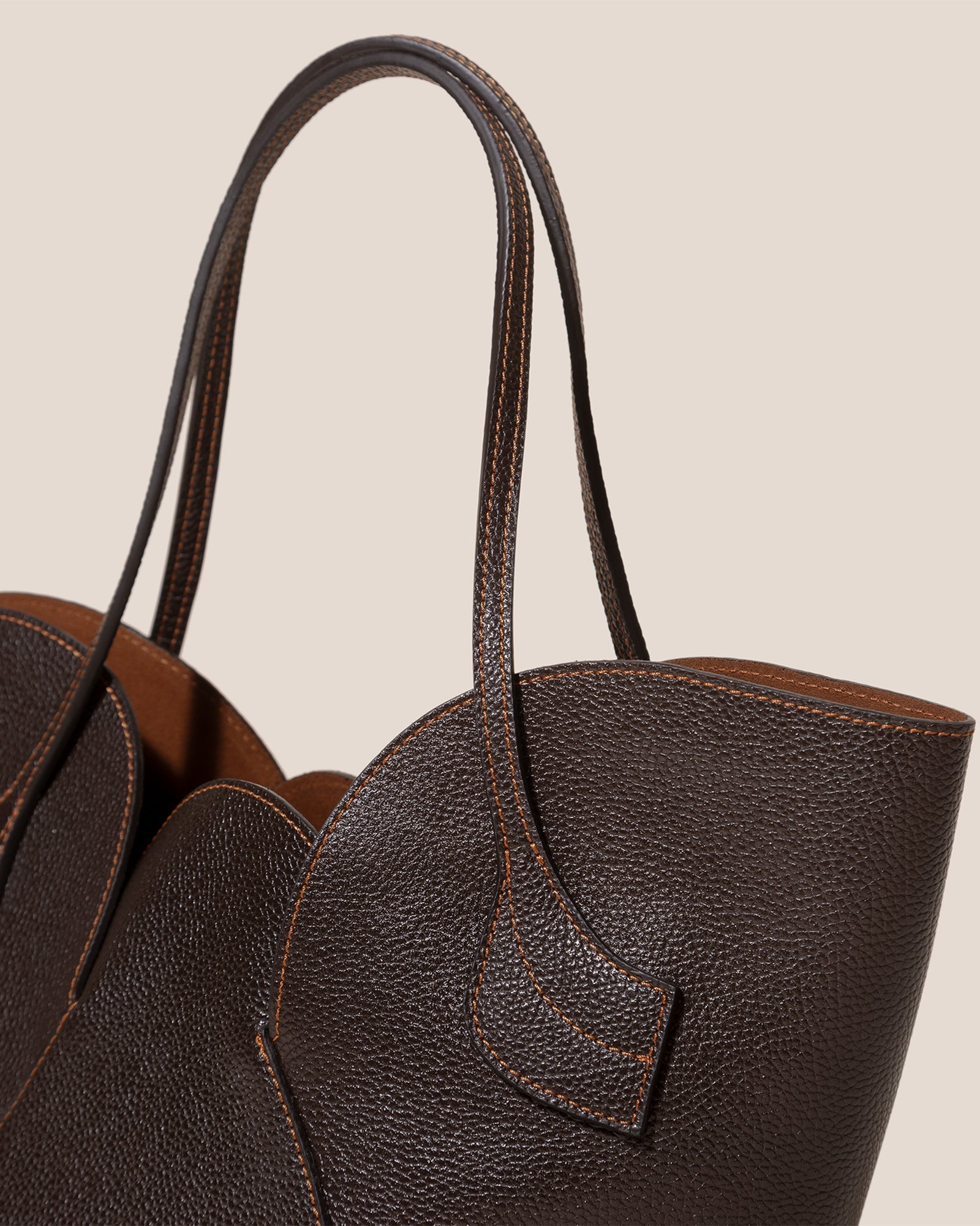 SEPAL S GRAINY - Tulip Shape Zipped Tote Bag | Hereu US