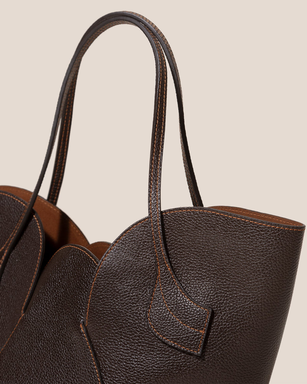 SEPAL S GRAINY - Tulip Shape Zipped Tote Bag | Hereu US