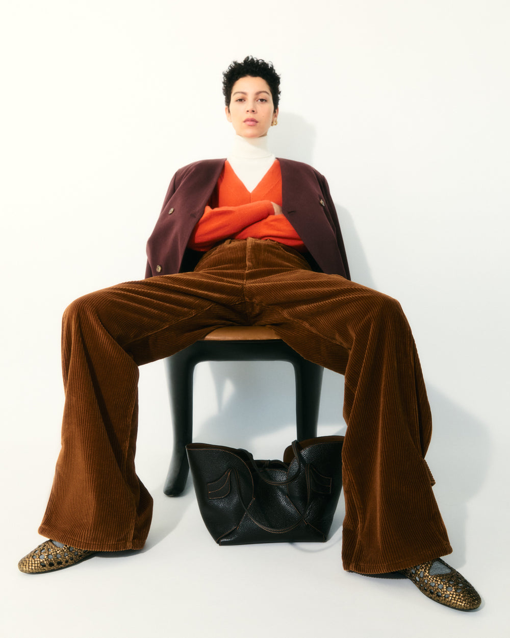 SEPAL S GRAINY - Tulip Shape Zipped Tote Bag | Hereu US