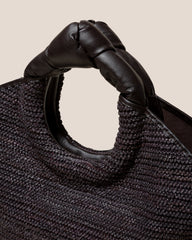 CASTELL RAFFIA - Knotted-handle Tote Bag | Hereu outlet