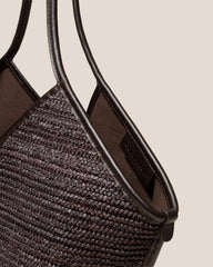 CALELLA RAFFIA - Leather-trimmed Tote Bag | Hereu for sale