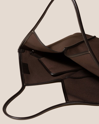 CALELLA - Leather-trimmed Organic Cotton Tote Bag | Hereu on sale