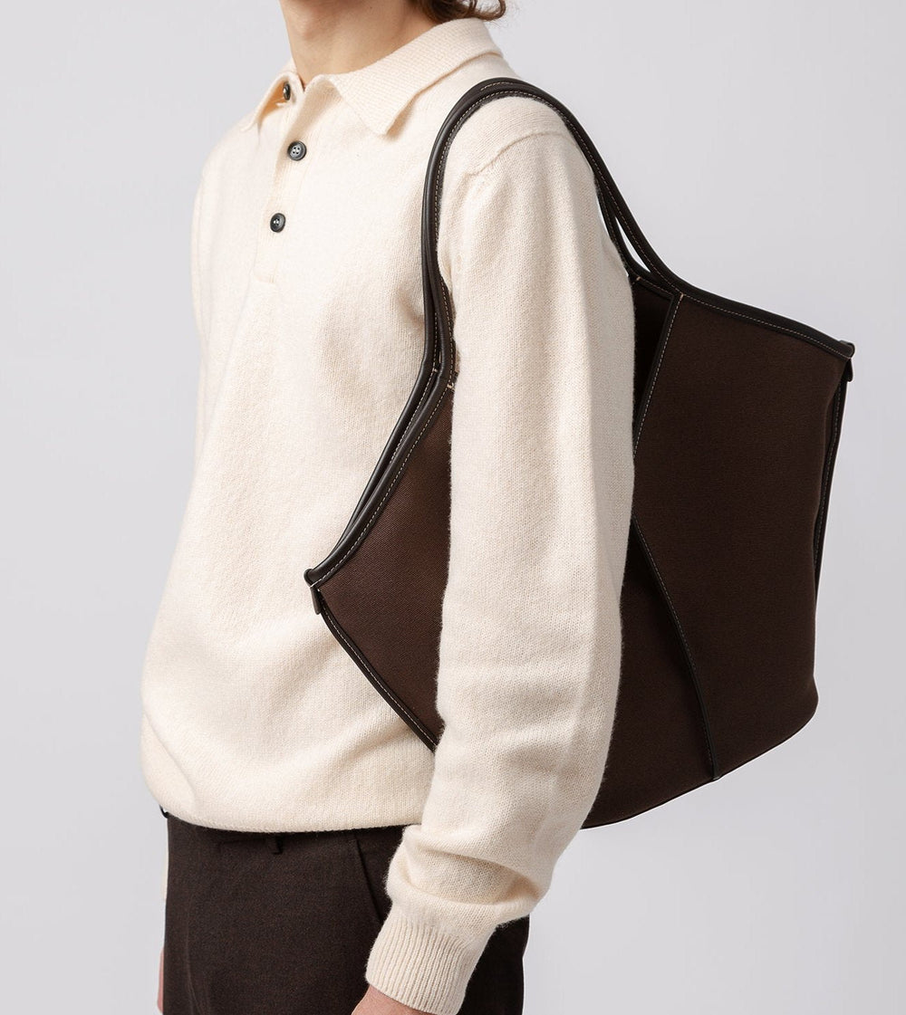 CALELLA - Leather-trimmed Organic Cotton Tote Bag | Hereu on sale