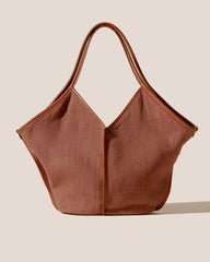 CALELLA SOFT LINEN - Leather-trimmed Tote Bag | Hereu sale