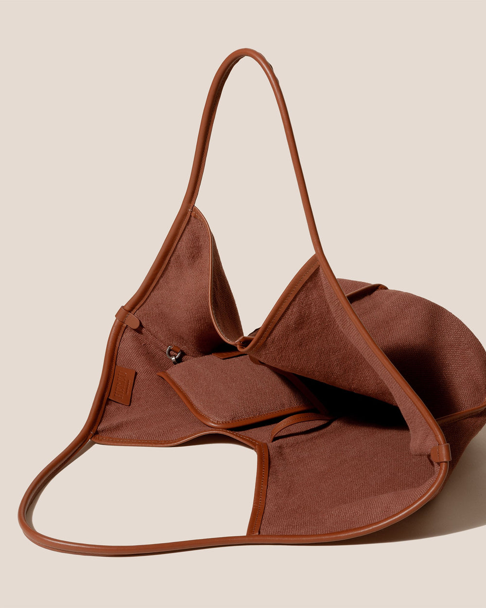 CALELLA SOFT LINEN - Leather-trimmed Tote Bag | Hereu sale