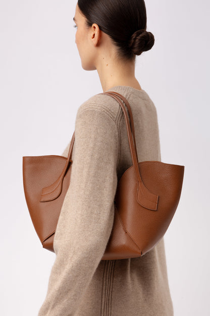 SEPAL S GRAINY - Tulip Shape Zipped Tote Bag | Hereu for sale