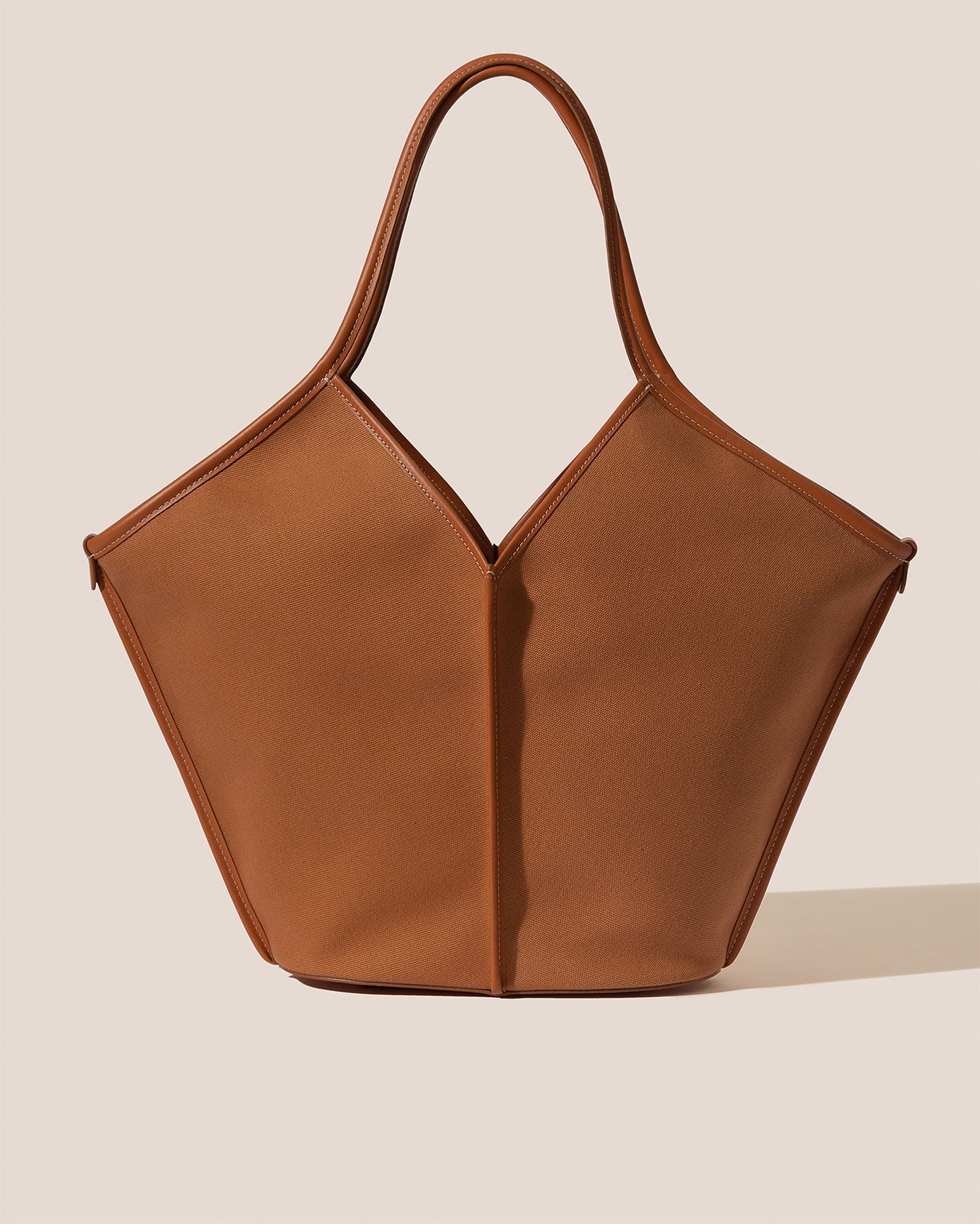 CALELLA - Leather-trimmed Organic Cotton Tote Bag | Hereu outlet