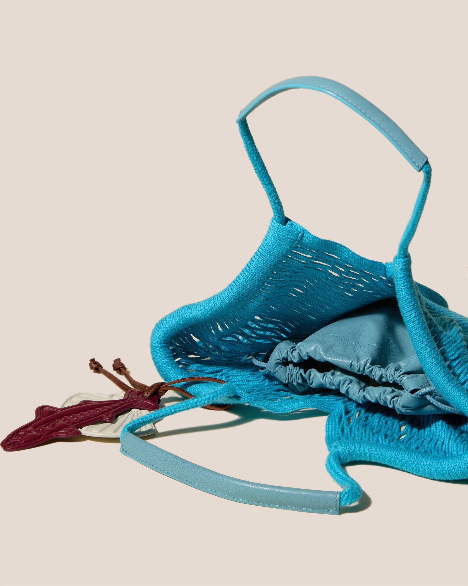 CALELLA FILT S CHARM - Knitted Cotton Net Bag | Hereu for sale