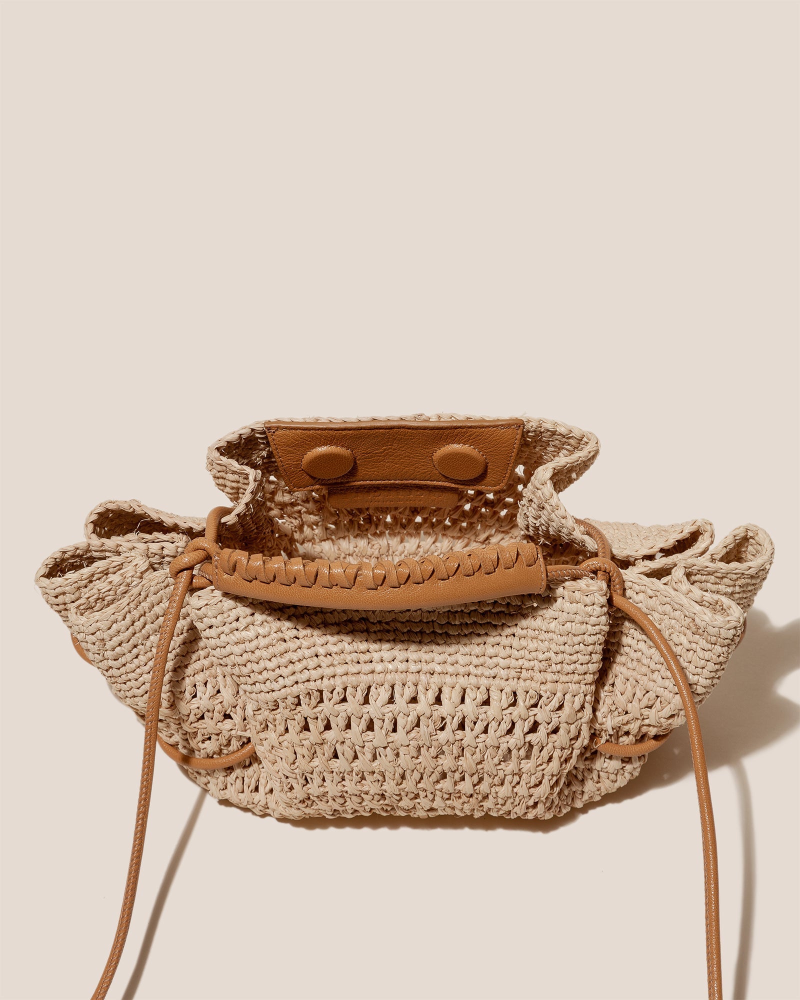 ARTA MINI CROCHET RAFFIA - Pleated Crossbody Bag | Hereu discount