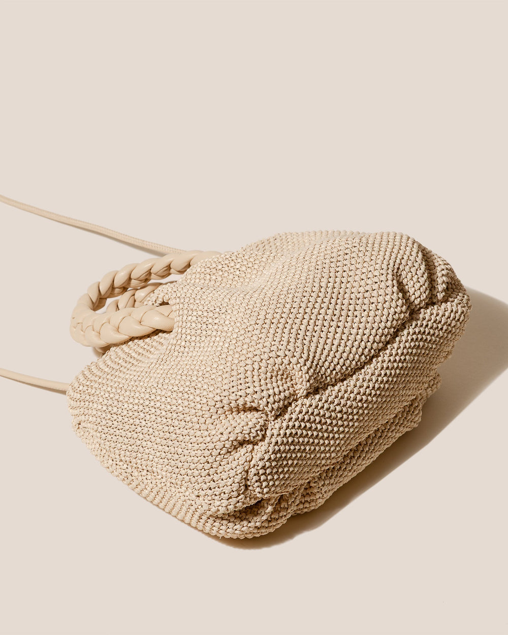 BOMBON M SOFT RAFFIA - Medium Plaited-handle Raffia Handbag | Hereu online