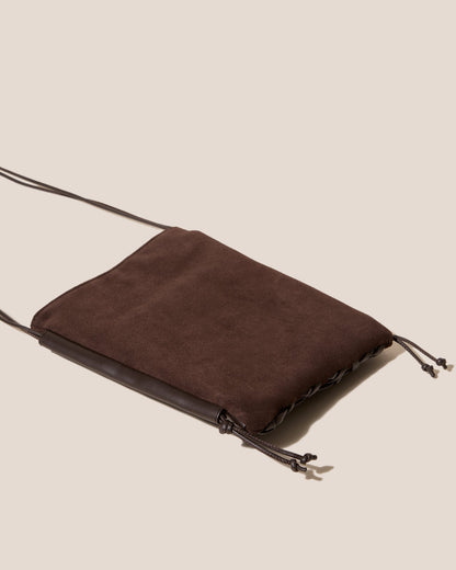 TRENA SUEDE - Flat Square Crossbody Bag | Hereu near me