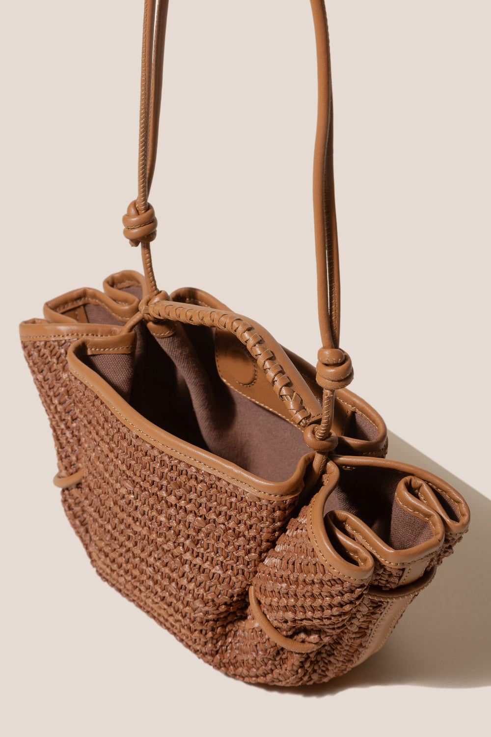 ARTA MINI RAFFIA - Pleated Crossbody Bag | Hereu sale