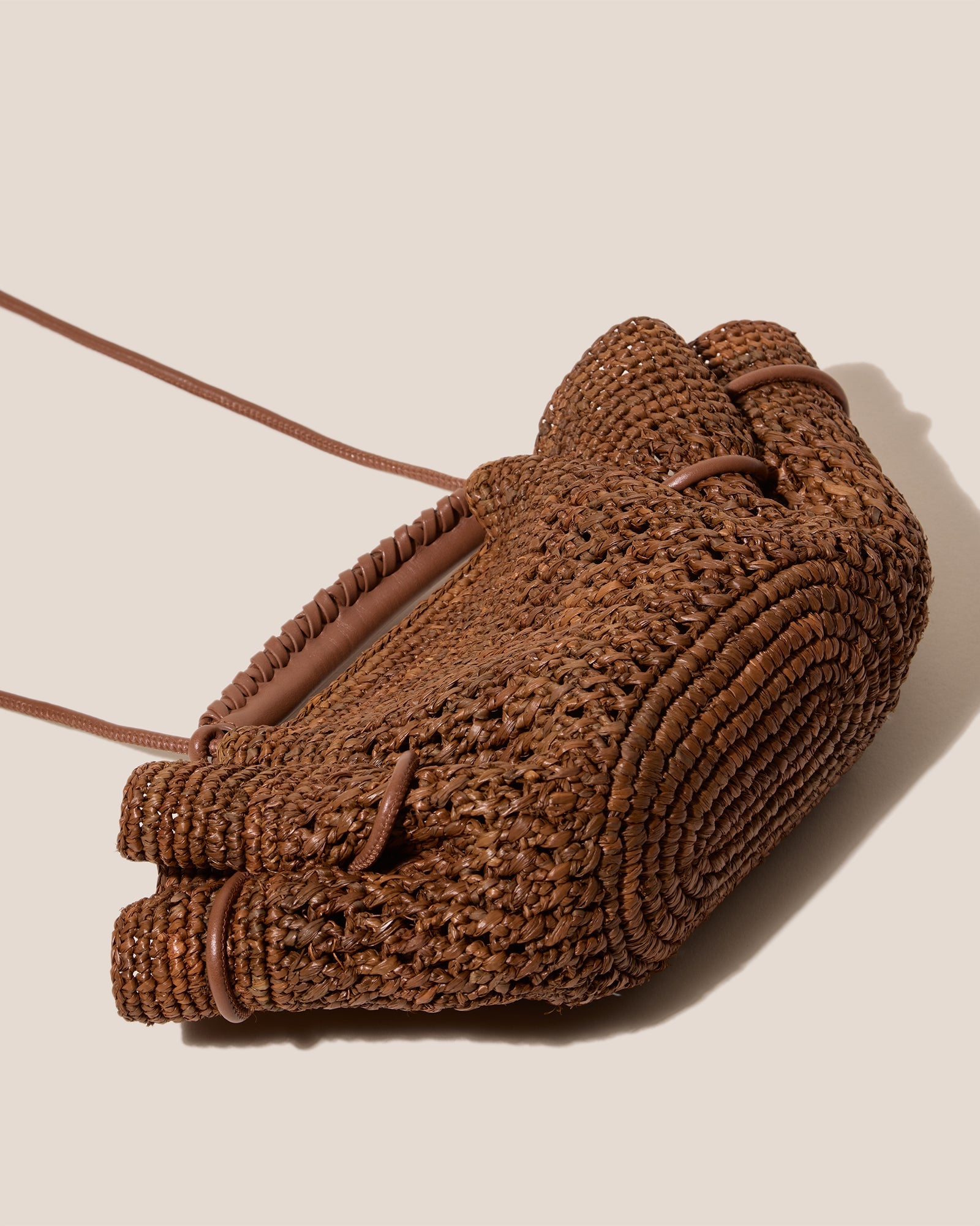 ARTA MINI CROCHET RAFFIA - Pleated Crossbody Bag | Hereu on sale