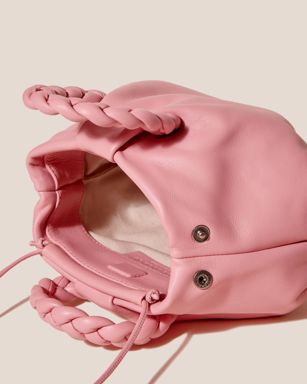BOMBON - Plaited-handle Leather Handbag | Hereu on sale