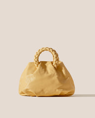 BOMBON M SUPPLE SHINY - Medium Plaited-handle Leather Handbag | Hereu online
