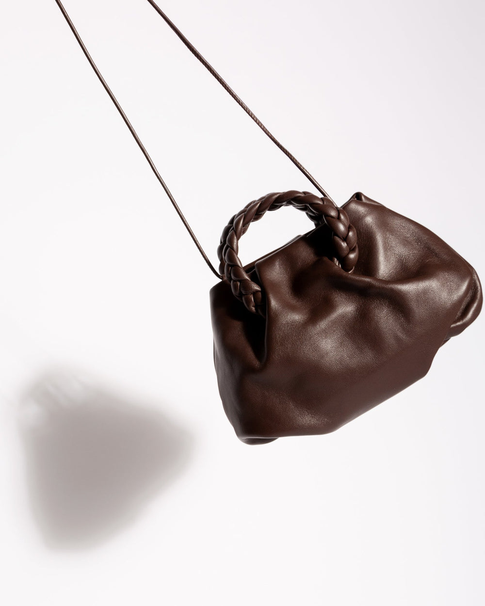 BOMBON - Plaited-handle Leather Handbag | Hereu online