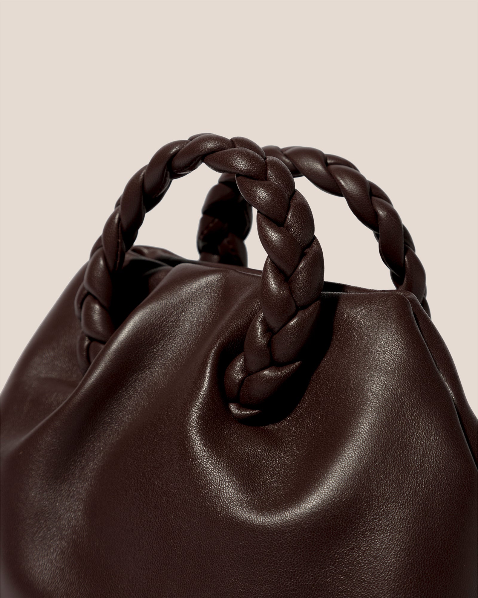 BOMBON - Plaited-handle Leather Handbag | Hereu online