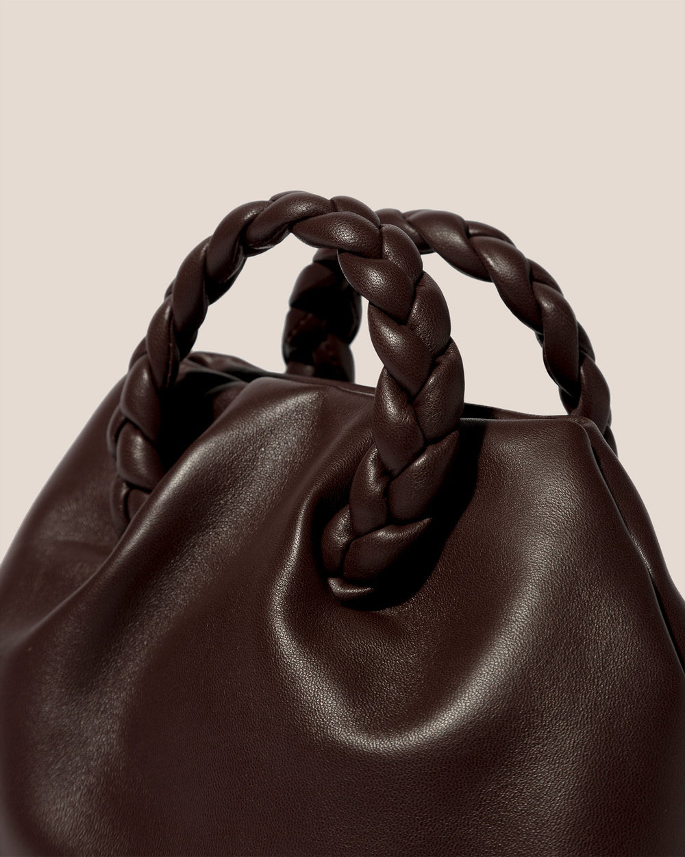 BOMBON - Plaited-handle Leather Handbag | Hereu online