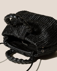 BOMBON M RAFFIA - Medium Plaited-handle Raffia Handbag | Hereu outlet