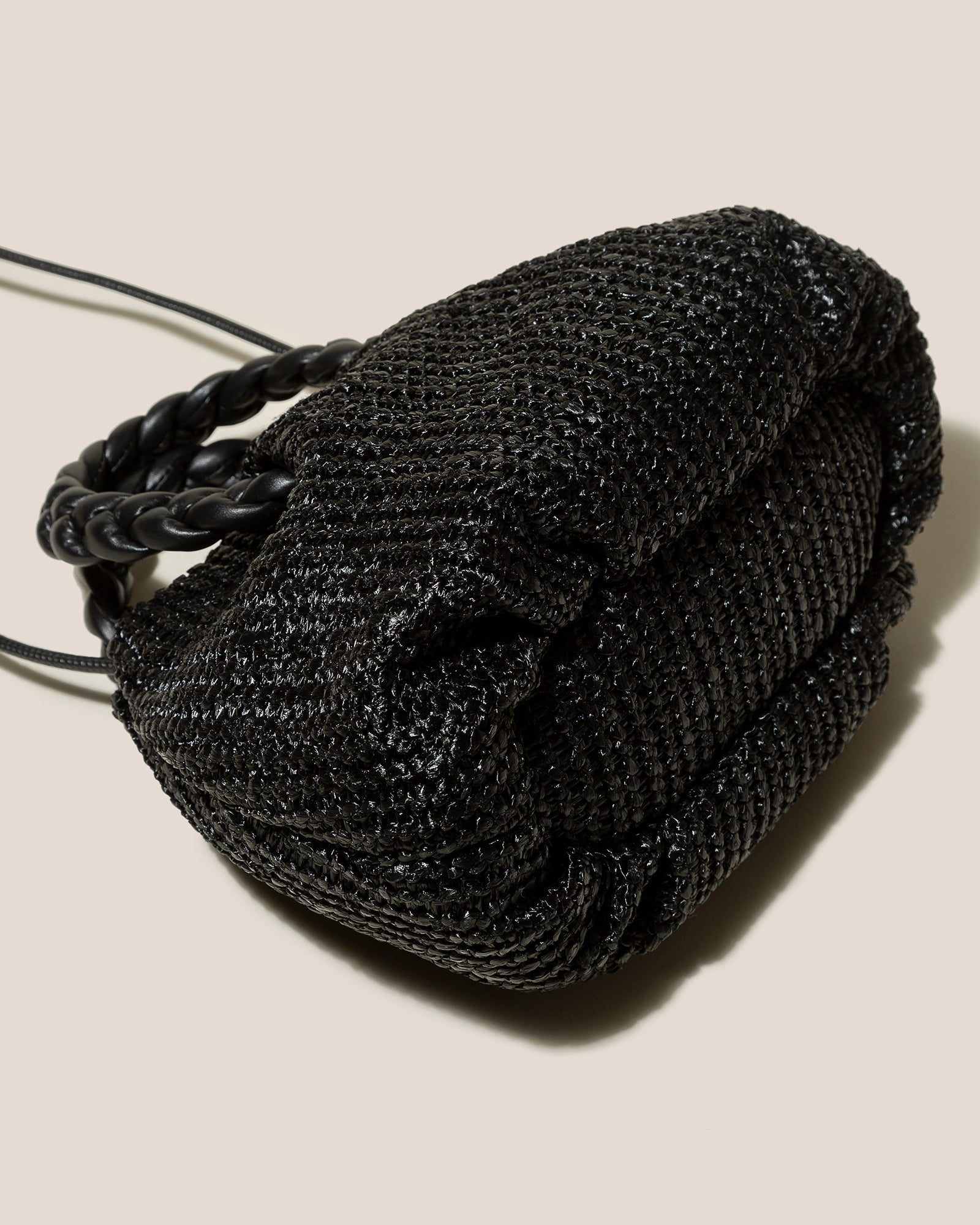 BOMBON M RAFFIA - Medium Plaited-handle Raffia Handbag | Hereu outlet
