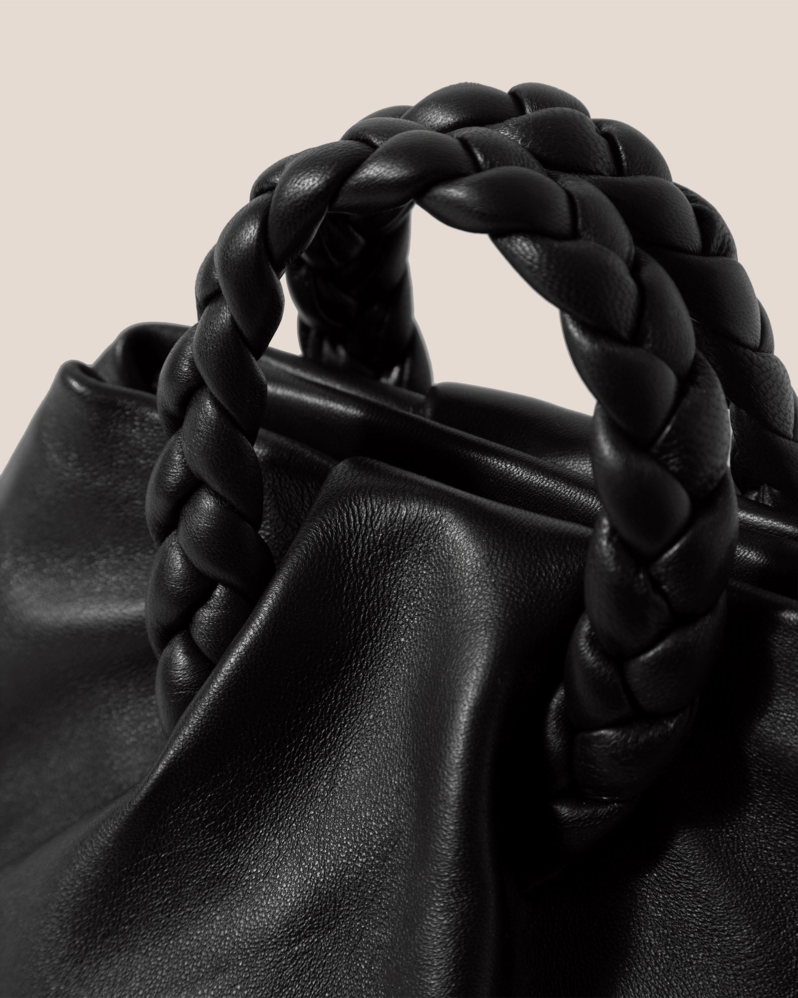 BOMBON - Plaited-handle Leather Handbag | Hereu for sale