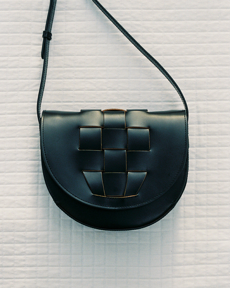 SINIA - Satchel Interwoven Front Detail Bag | Hereu sale