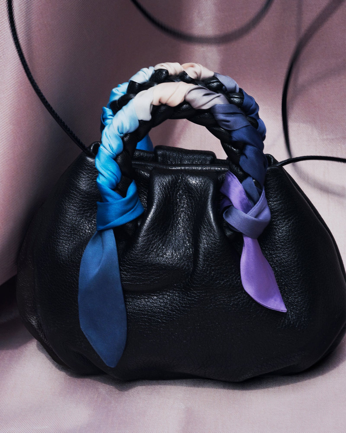 BOMBON FOULARD - Plaited-handle Leather Handbag | Hereu discount