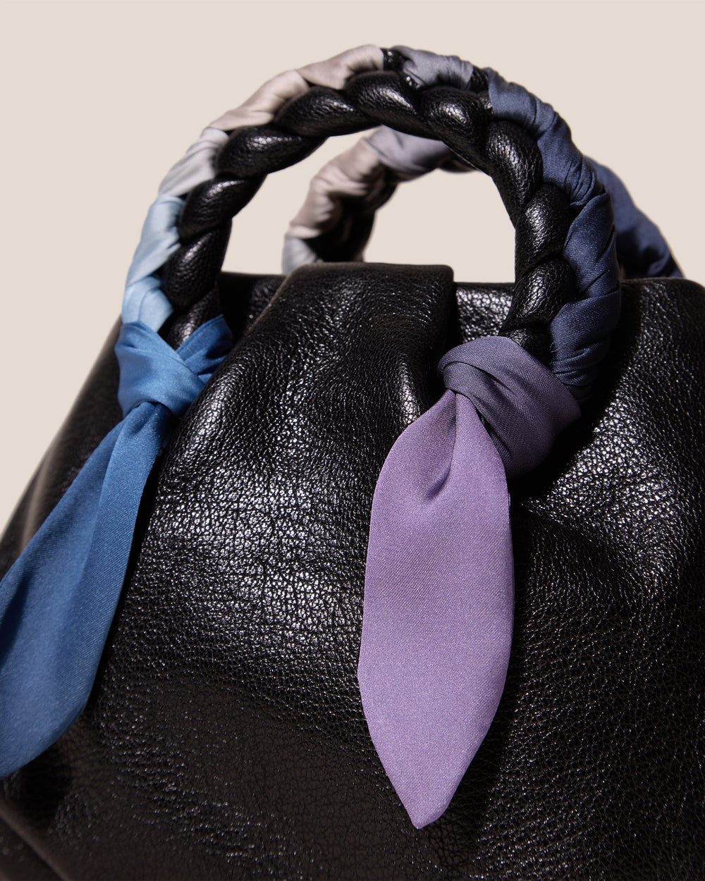 BOMBON FOULARD - Plaited-handle Leather Handbag | Hereu discount