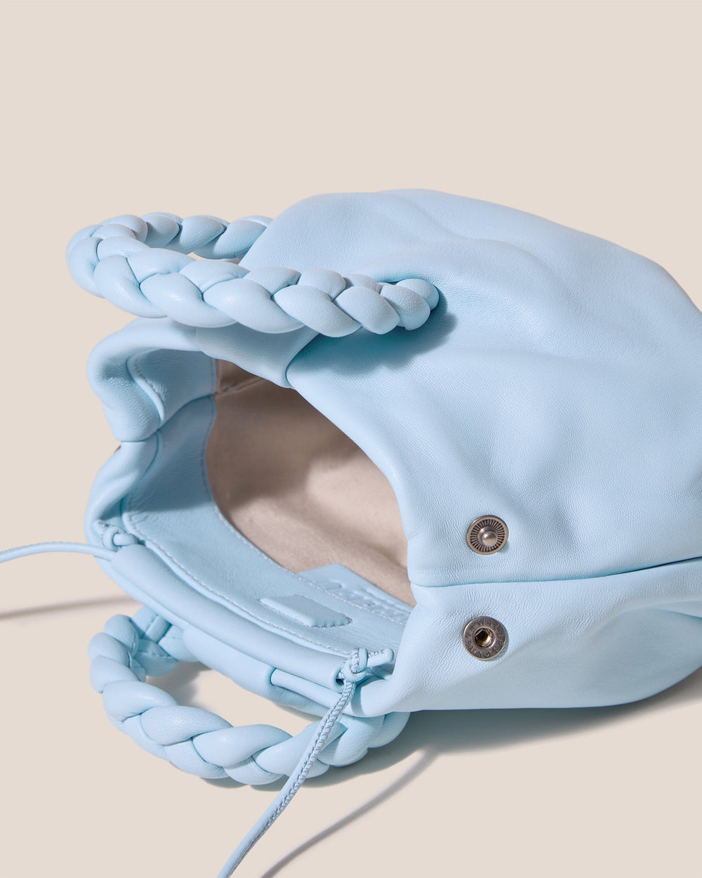 BOMBON - Plaited-handle Leather Handbag | Hereu US