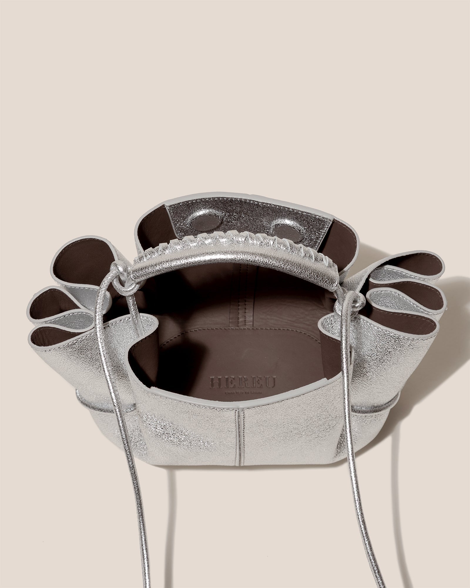 ARTA MINI METALLIC - Pleated Crossbody Bag | Hereu outlet