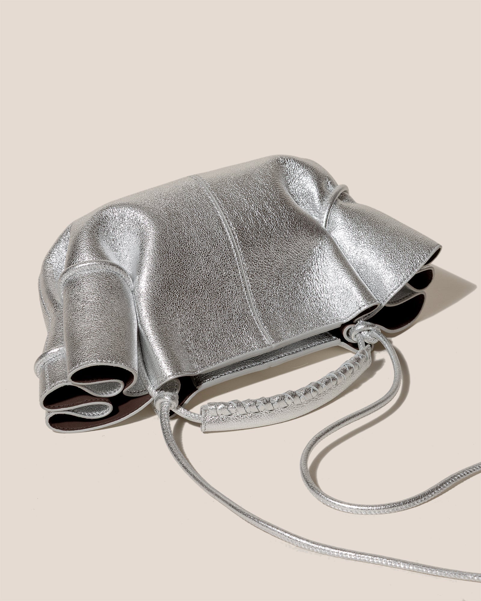 ARTA MINI METALLIC - Pleated Crossbody Bag | Hereu outlet