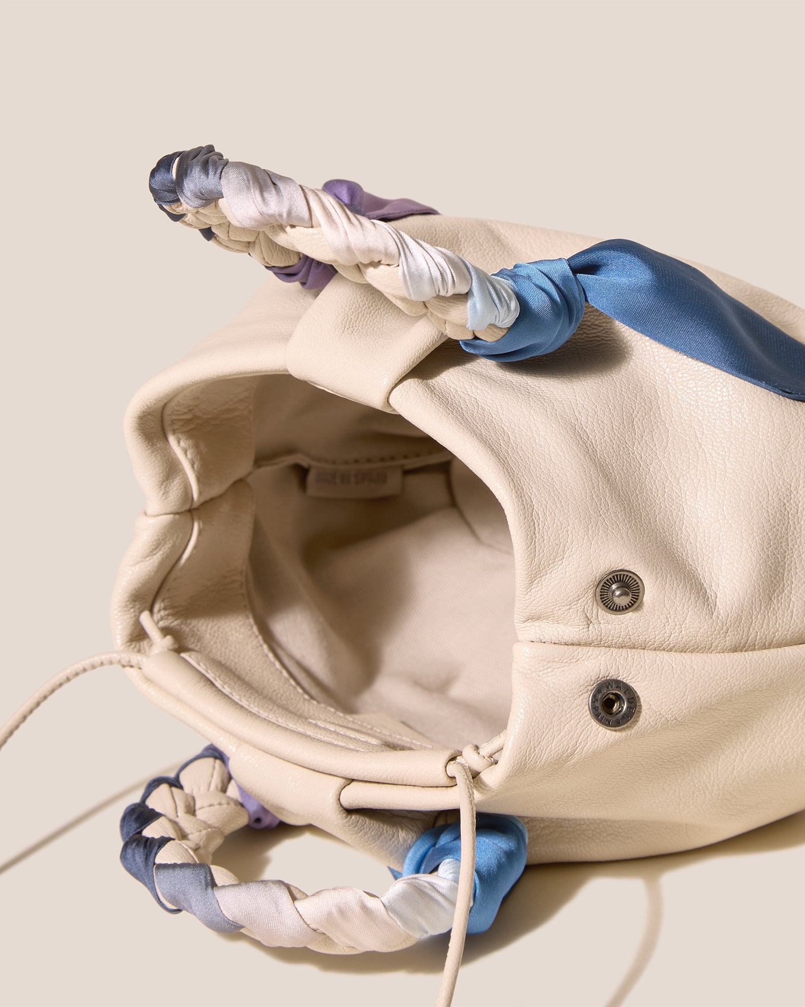 BOMBON FOULARD - Plaited-handle Leather Handbag | Hereu sale
