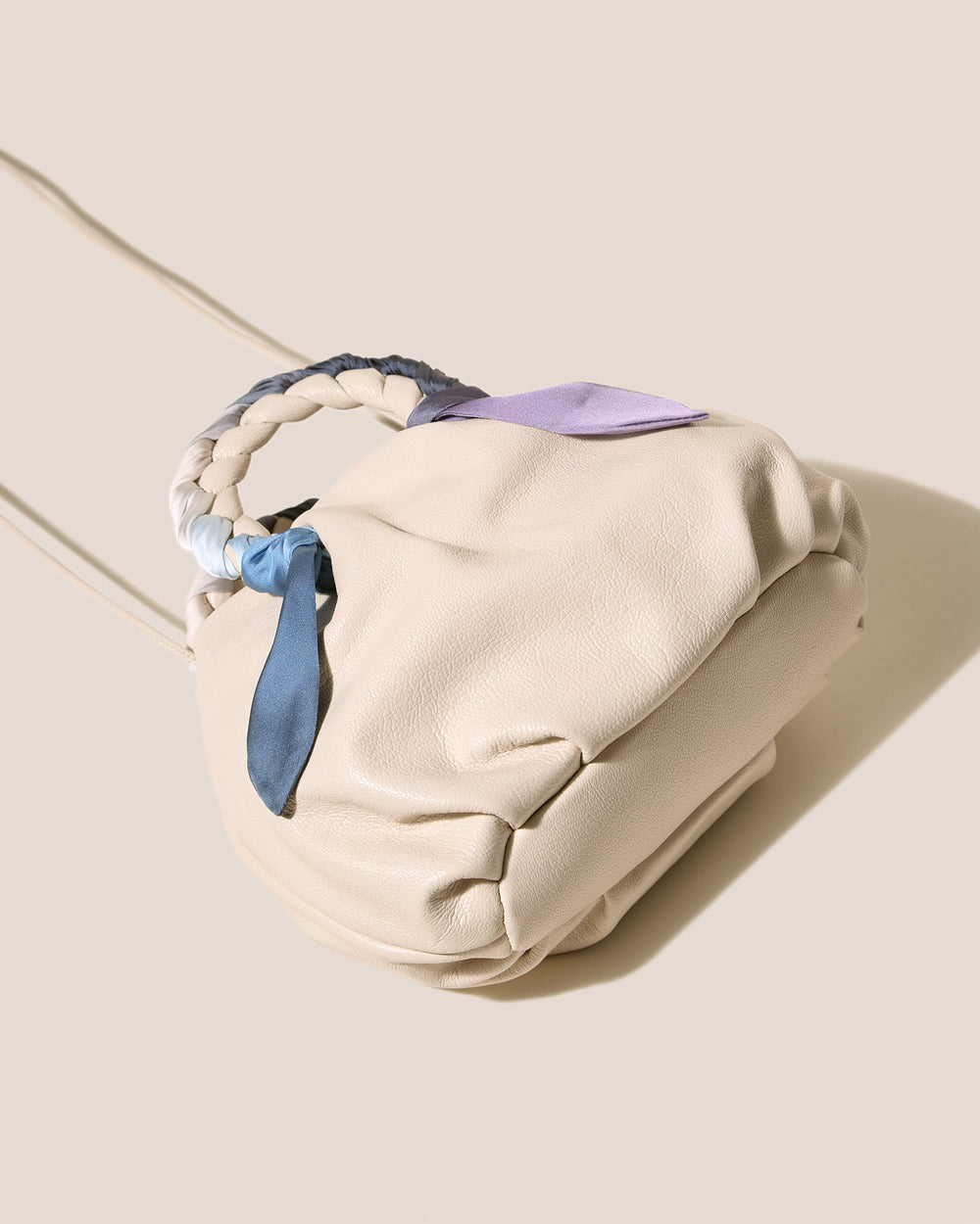 BOMBON FOULARD - Plaited-handle Leather Handbag | Hereu sale