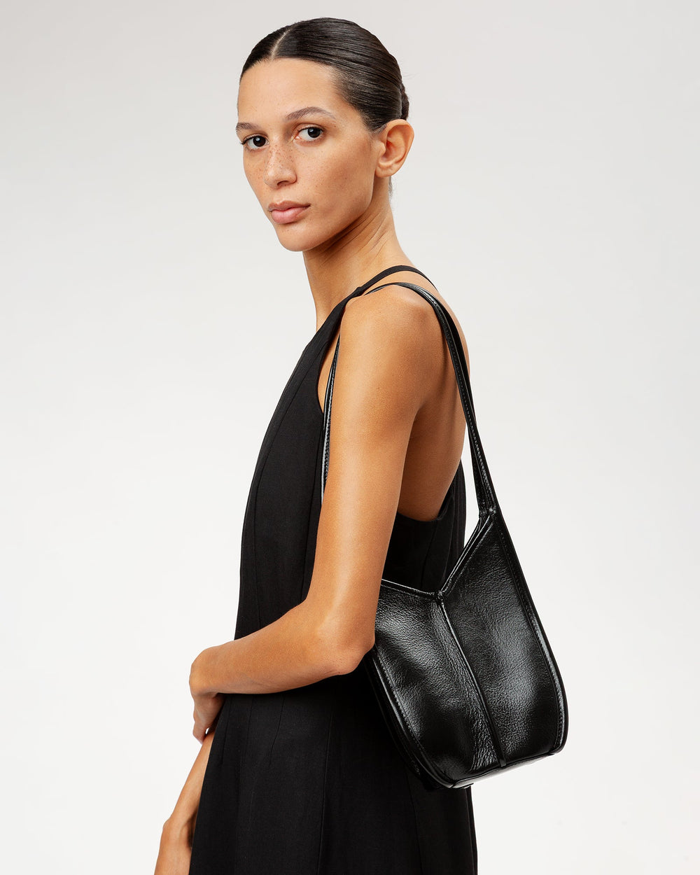 CALELLA BUCKET LEATHER - Leather-trimmed Shoulder Bag | Hereu outlet