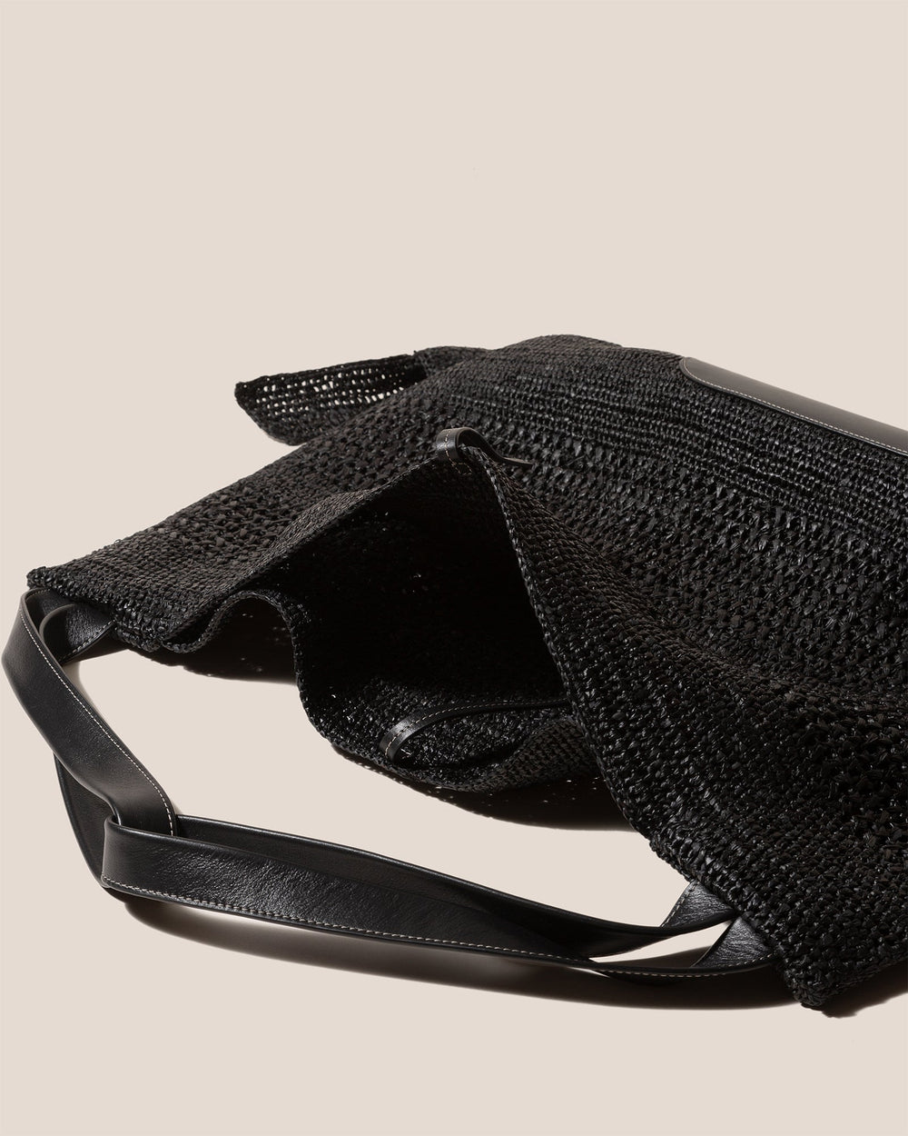 CADOR - Slouchy Crocheted Raffia Shoulder Bag | Hereu sale