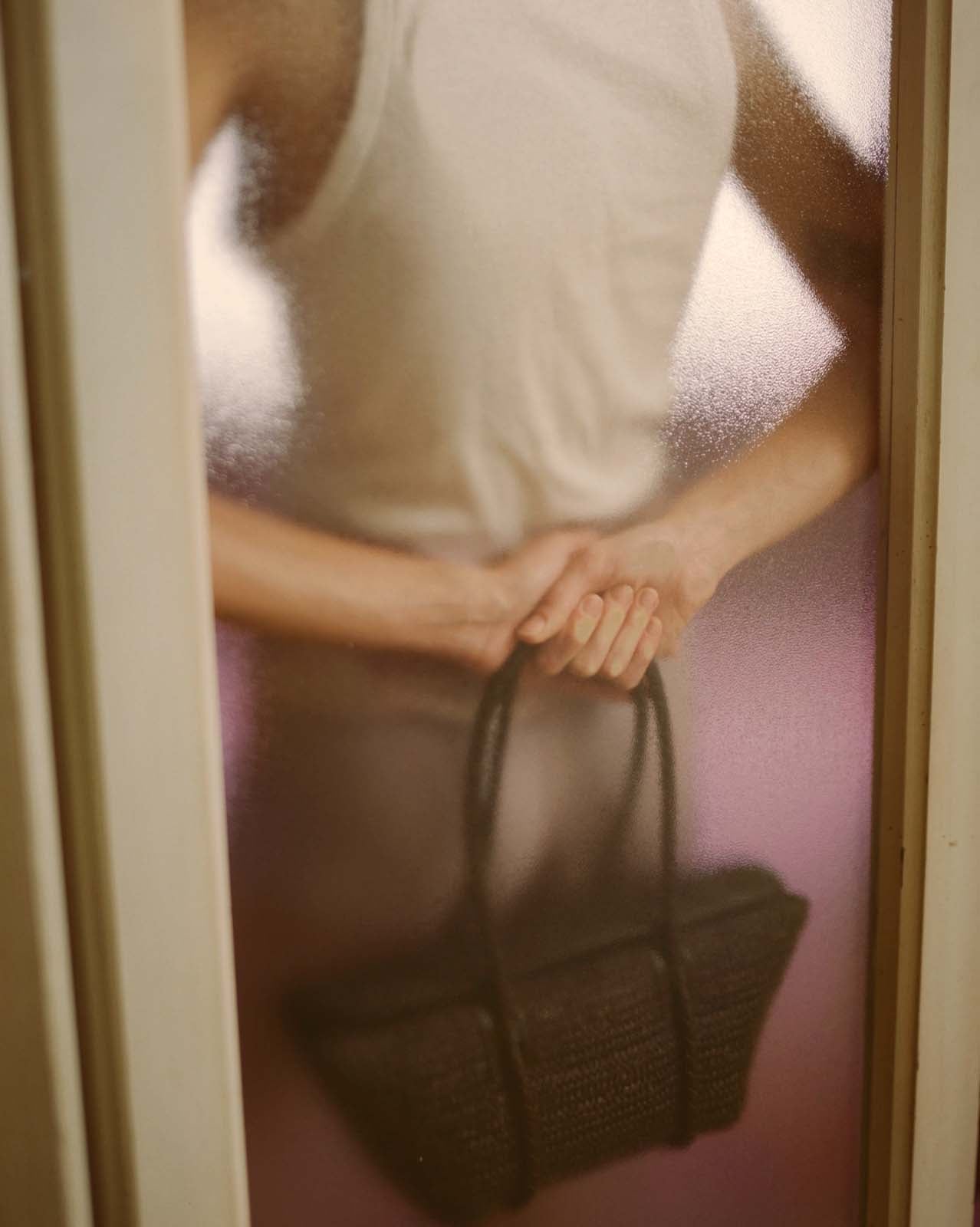 FORNA RAFFIA - Leather Framed Shoulder Bag | Hereu outlet