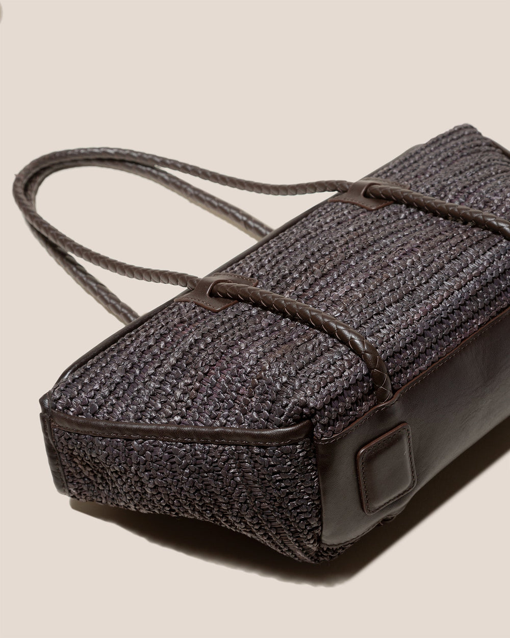 FORNA RAFFIA - Leather Framed Shoulder Bag | Hereu outlet