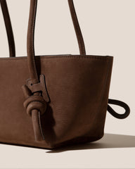 FLECA NUBUCK - Knotted-handle Shoulder Bag | Hereu on sale