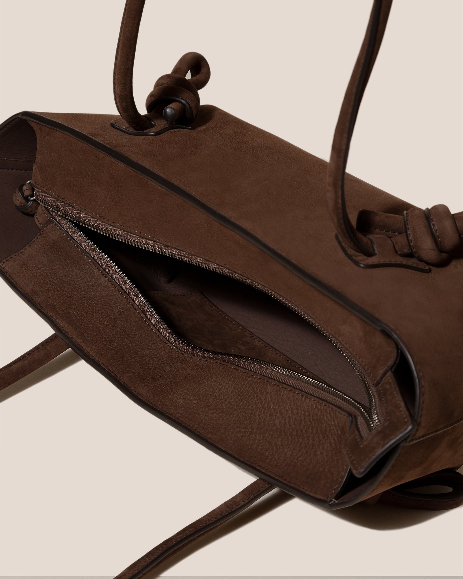 FLECA NUBUCK - Knotted-handle Shoulder Bag | Hereu on sale